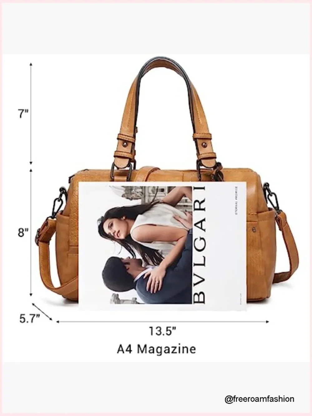 Soft Vegan Leather Barrel Hobo Bag Large Tote Satchel Crossbody Work